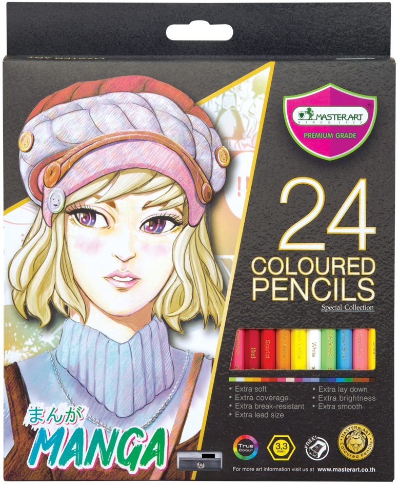 รูปภาพของ มาสเตอร์อาร์ต มาสเตอร์ซีรี่ย์ ดินสอสี 24 สี รุ่น มังงะ