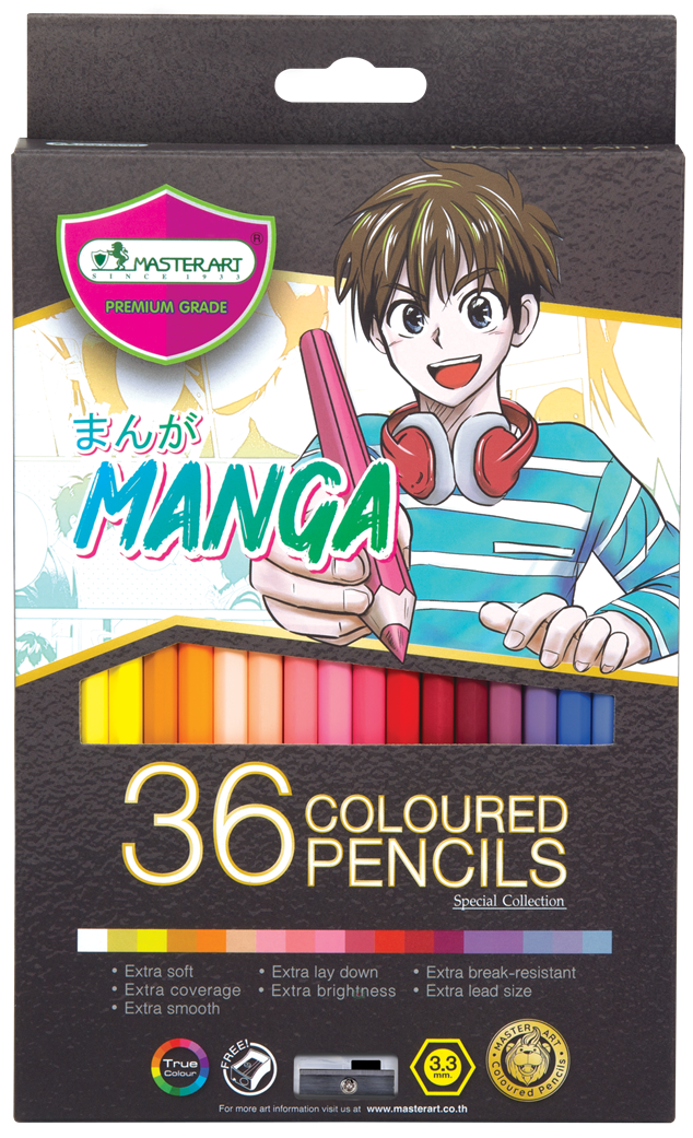 รูปภาพของ มาสเตอร์อาร์ต มาสเตอร์ซีรี่ย์ ดินสอสี 36 สี รุ่น มังงะ