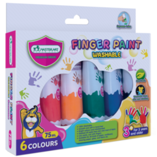 รูปภาพของ มาสเตอร์อาร์ต สีทามือ 75 มล 6 สี