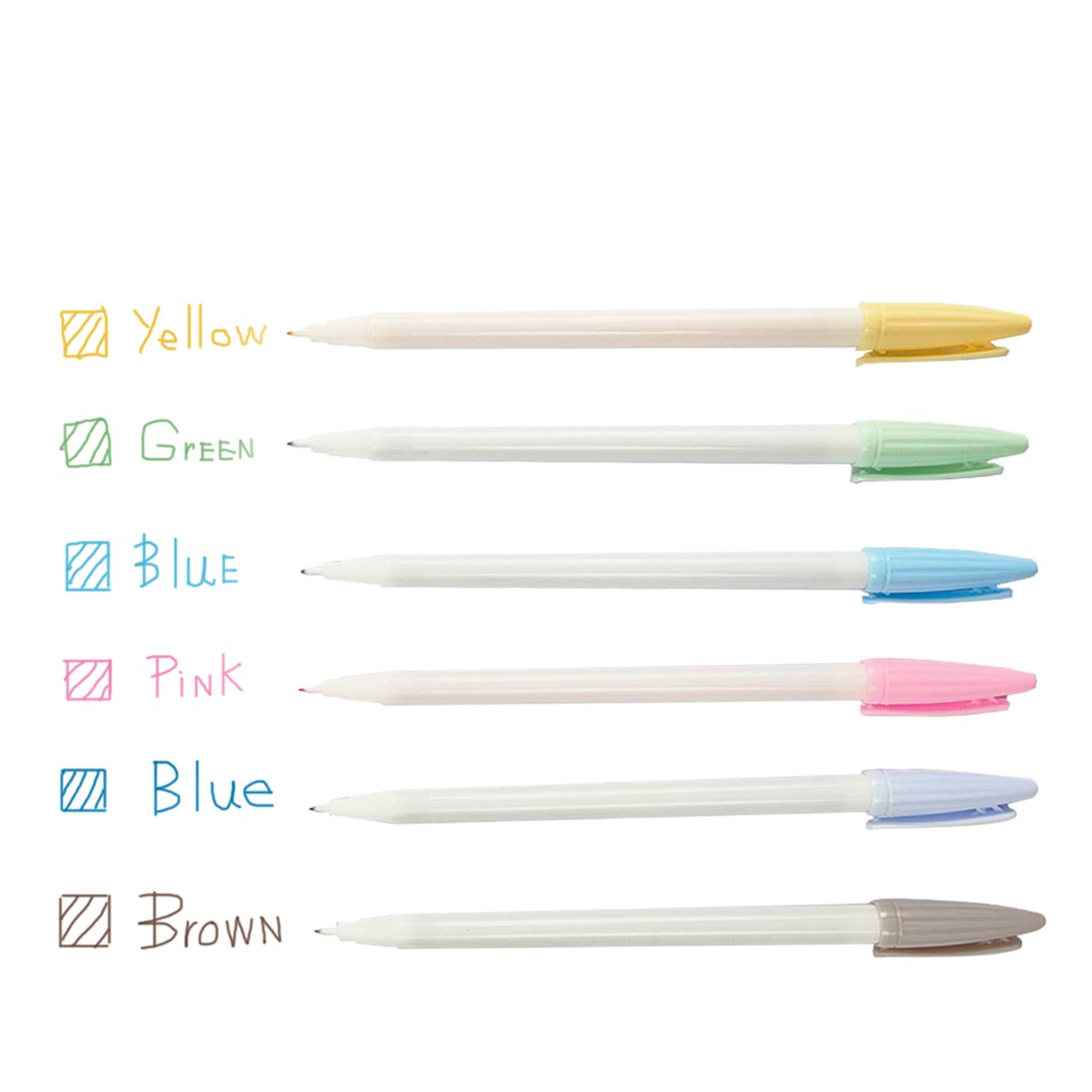 รูปภาพของ MINAMI (มินามิ) ปากกาสีน้ำ SIGNING PEN สีพาสเทล ชุด 6 สี, รูปภาพ 4