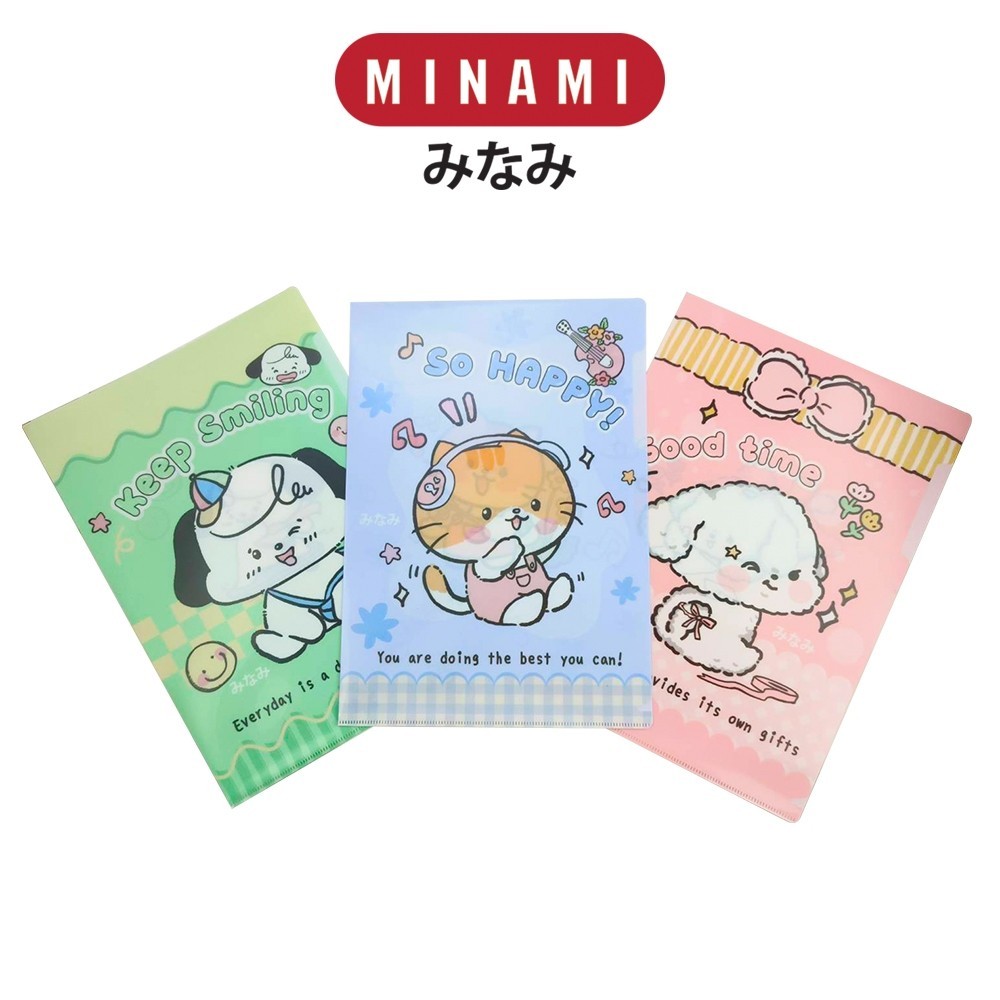 รูปภาพของ MINAMI (มินามิ) แฟ้มซองเอกสาร ขนาด A4 ตรามินามิ MI-15 คละลาย คละสี *3เล่ม/1แพ็ค*