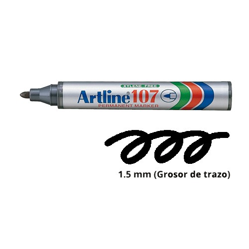 รูปภาพของ ปากกาเคมี อาร์ทไลน์ EK-107 หัวกลม ดำ