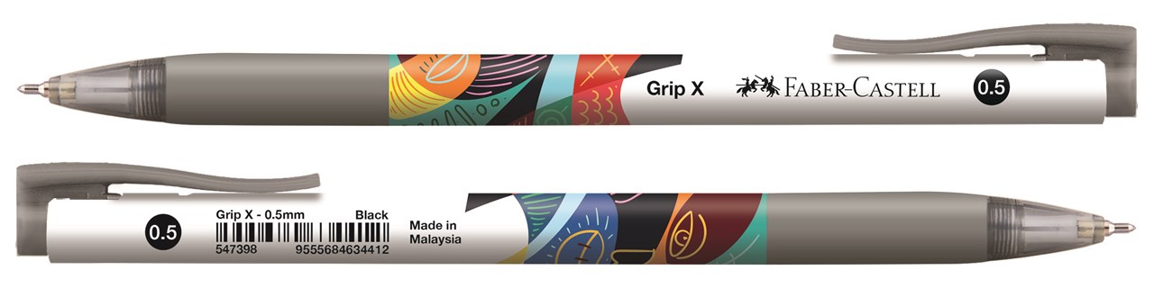 รูปภาพของ ปากกาลูกลื่น เฟเบอร์คาสเทล (Faber Castell) GRIP X5, 0.5 ดำ