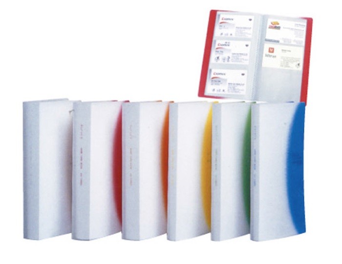 รูปภาพของ แฟ้ม/สมุดเก็บนามบัตร โคมิค (COMIX) A-1602 สีน้ำเงิน, 240 ใบ
