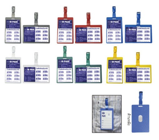 รูปภาพของ บัตรติดหน้าอก แซนโก้ EP-001-1 แนวตั้ง, สีขาว, 10 อัน