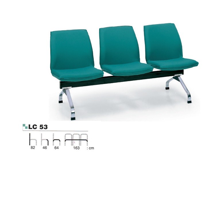 รูปภาพของ เก้าอี้ Asahi LC 53 ผ้าฝ้าย เก้าอี้ 3 ที่นั่ง