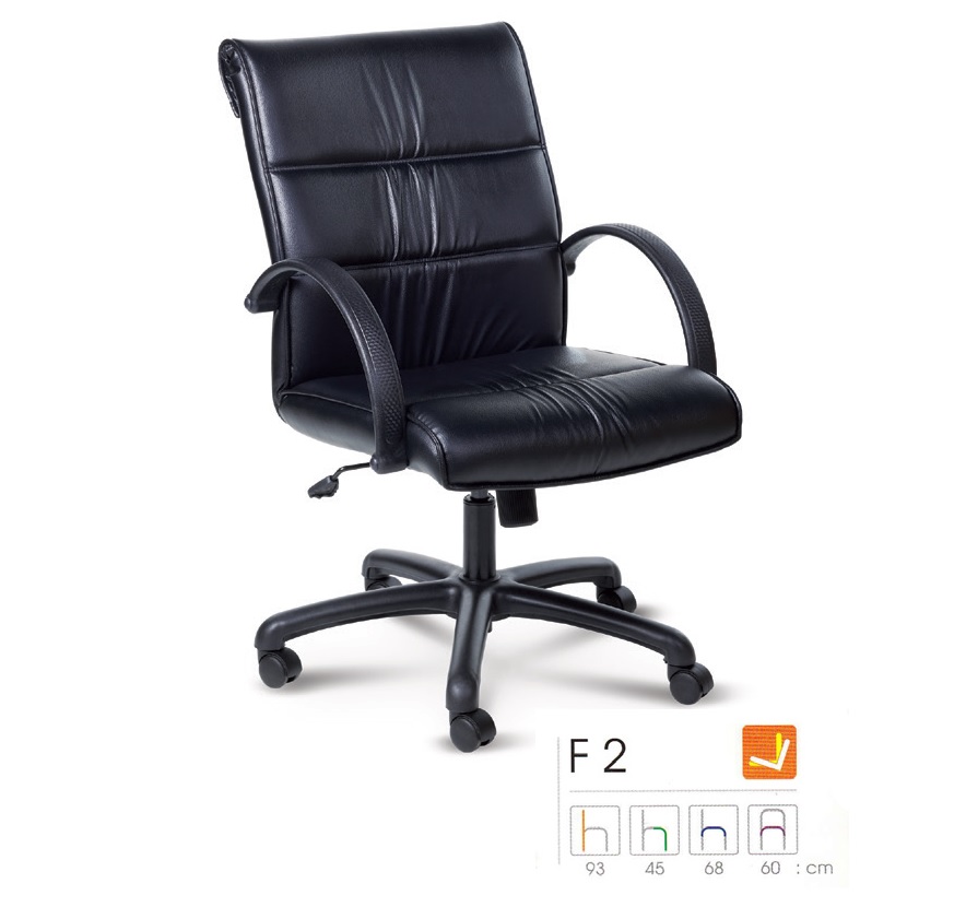 รูปภาพของ เก้าอี้ Forte F2 หนัง PVC โยกทั้งตัว ปรับสูงต่ำโดยใช้โช๊คแก๊ส เกาหลี