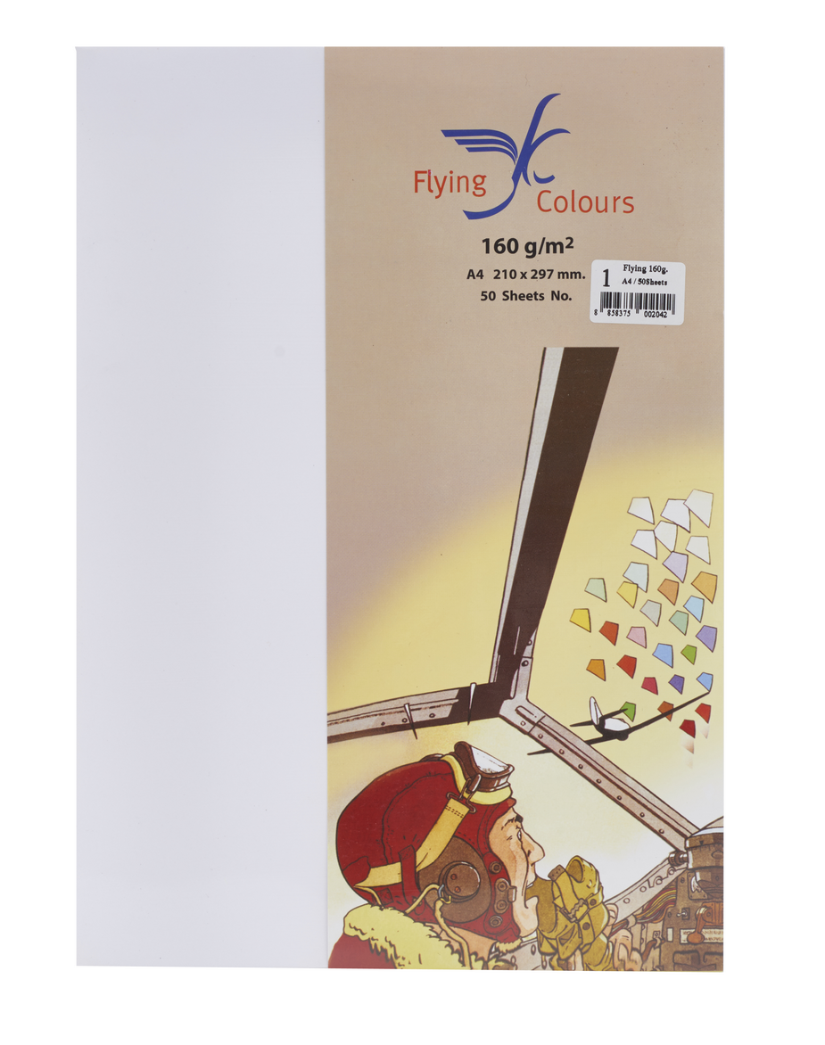 รูปภาพของ กระดาษสีถ่ายเอกสารฟลายอิ้ง (Flying) Colours No.1 สีขาว (50 แผ่น)