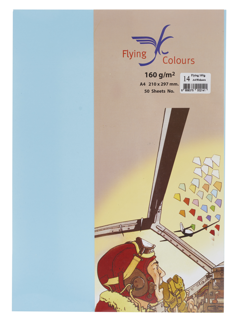 รูปภาพของ กระดาษสีถ่ายเอกสารฟลายอิ้ง (Flying) Colours No.14 สีฟ้า (50 แผ่น)