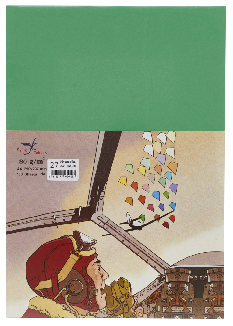 รูปภาพของ กระดาษสีถ่ายเอกสารฟลายอิ้ง (Flying) Colours No.27 สีเขียวต้นสน (100 แผ่น)