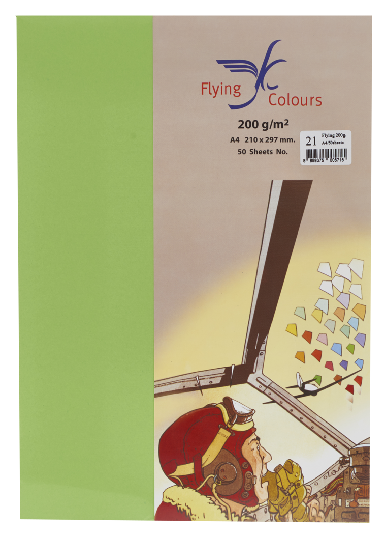 รูปภาพของ กระดาษสีถ่ายเอกสารฟลายอิ้ง (Flying) Colours No.21 สีเขียวสด (50 แผ่น)