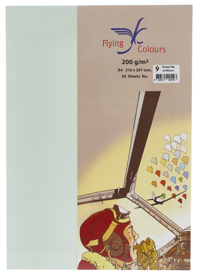 รูปภาพของ กระดาษสีถ่ายเอกสารฟลายอิ้ง (Flying) Colours No.9 สีเขียวอ่อน (50 แผ่น)