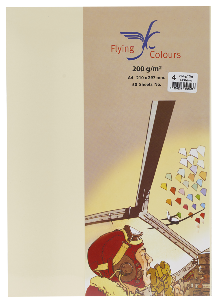 รูปภาพของ กระดาษสีถ่ายเอกสารฟลายอิ้ง (Flying) Colours No.4 สีครีม (50 แผ่น)