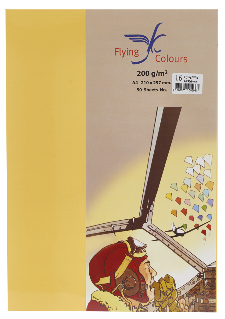 รูปภาพของ กระดาษสีถ่ายเอกสารฟลายอิ้ง (Flying) Colours No.16 สีเหลืองเข้ม (50 แผ่น)