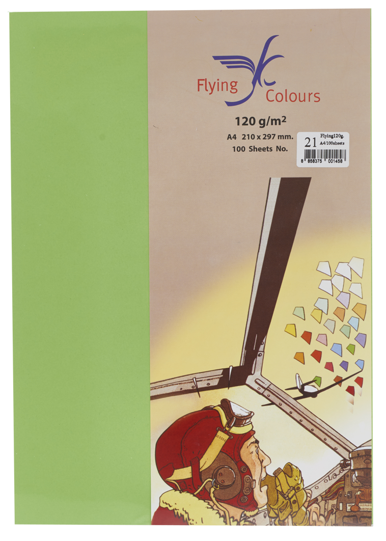 รูปภาพของ กระดาษสีถ่ายเอกสารฟลายอิ้ง (Flying) Colours No.21 สีเขียวสด (100 แผ่น)