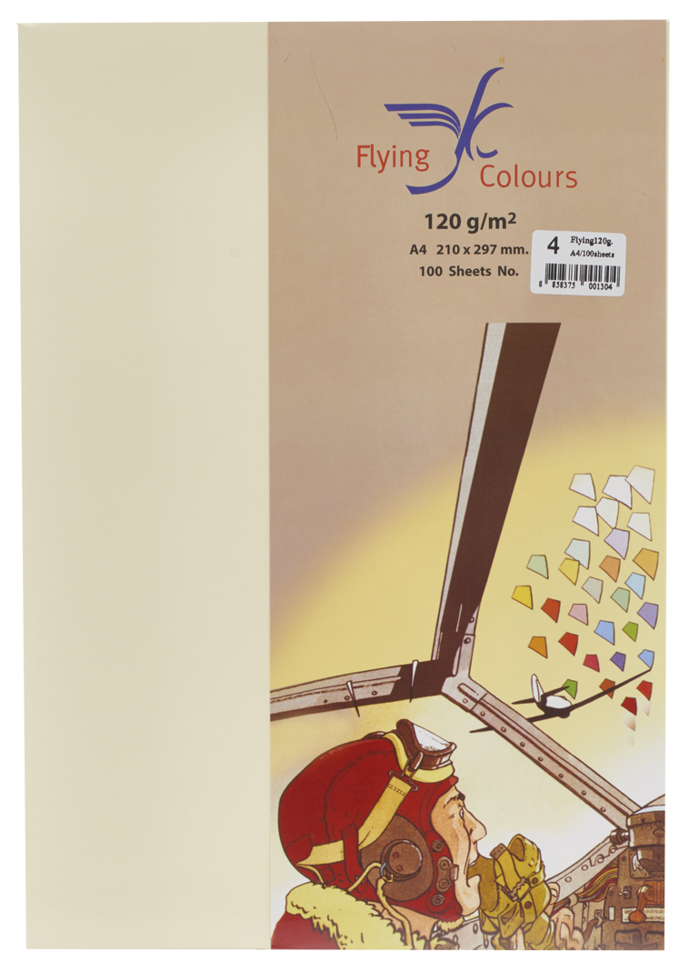 รูปภาพของ กระดาษสีถ่ายเอกสารฟลายอิ้ง (Flying) Colours No.4 สีครีม (100 แผ่น)