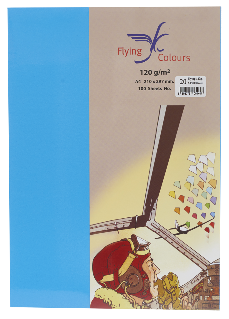 รูปภาพของ กระดาษสีถ่ายเอกสารฟลายอิ้ง (Flying) Colours No.20 สีน้ำเงิน (100 แผ่น)