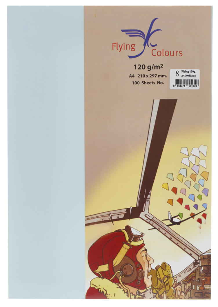 รูปภาพของ กระดาษสีถ่ายเอกสารฟลายอิ้ง (Flying) Colours No.8 สีฟ้าอ่อน (100 แผ่น)