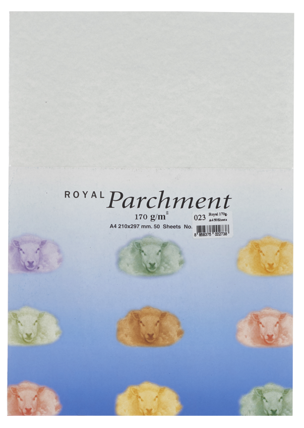 รูปภาพของ กระดาษลายขนแกะ Royal Parchment 170 แกรม สีเทา No.23  ขนาด A4 (50แผ่น)
