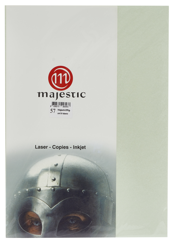 รูปภาพของ กระดาษประกายมุก Majestic เขียวอ่อน 250 แกรม, 057, 25 แผ่น