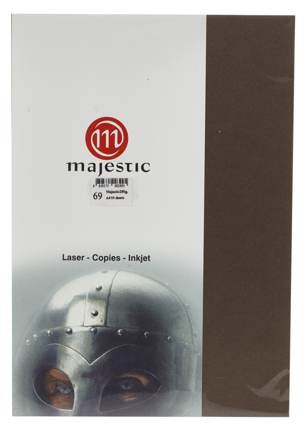 รูปภาพของ กระดาษประกาย Majestic น้ำตาลเข้ม 250 แกรม, 069, 25 แผ่น