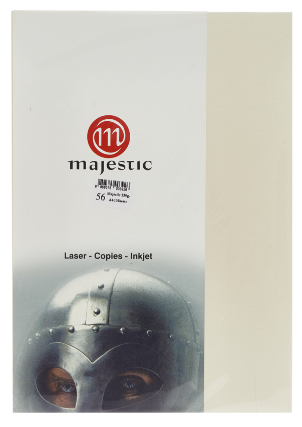 รูปภาพของ กระดาษประกายมุก Majestic ครีม 250 แกรม, 056, 25 แผ่น