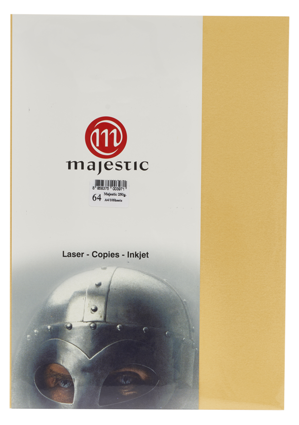 รูปภาพของ กระดาษประกายมุก Majestic ทอง 250 แกรม, 064, 25 แผ่น