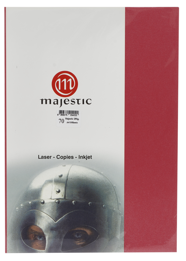รูปภาพของ กระดาษประกายมุก Majestic แดง 250 แกรม, 070, 25 แผ่น
