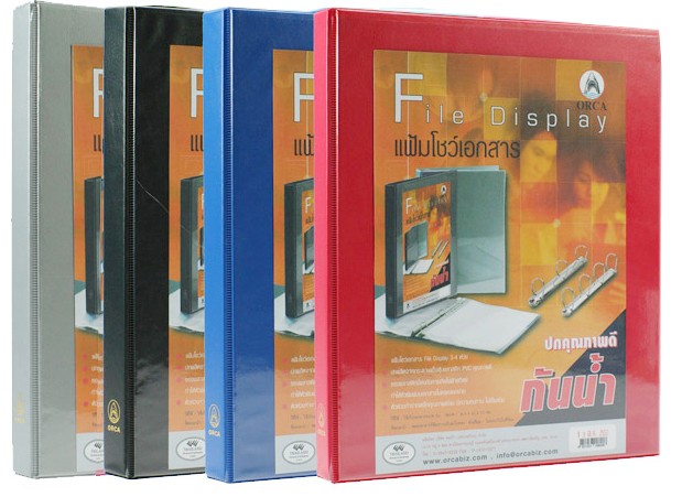 รูปภาพของ แฟ้มโชว์เอกสาร ออร์ก้า FD-3, 3 ห่วง แดง ไฟล์ดิสเพลย์