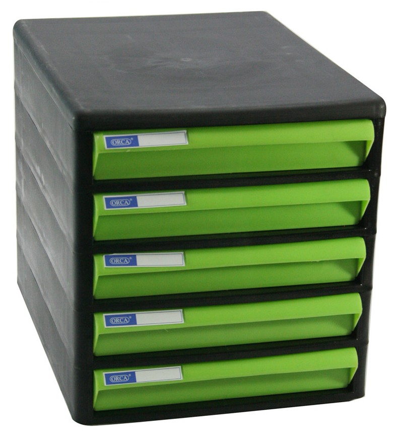 รูปภาพของ ตู้เอกสาร ออร์ก้า CBN-5 โครงดำ-ลิ้นเขียวทึบ 25.5 x 34 x 27.5 ซม.