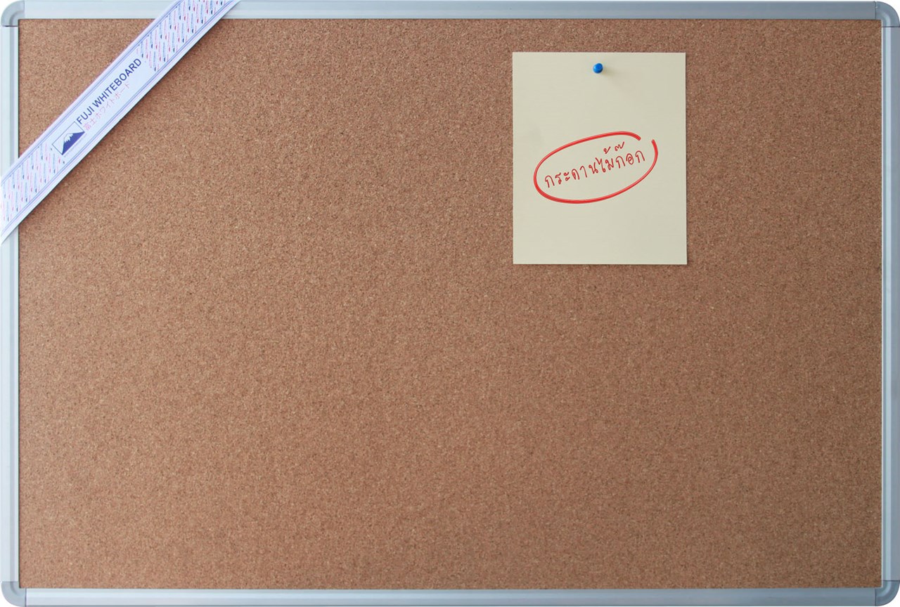 รูปภาพของ บอร์ดไม้ก๊อกฟูจิ 120 x 150 ซม. ขอบอลูมิเนียม